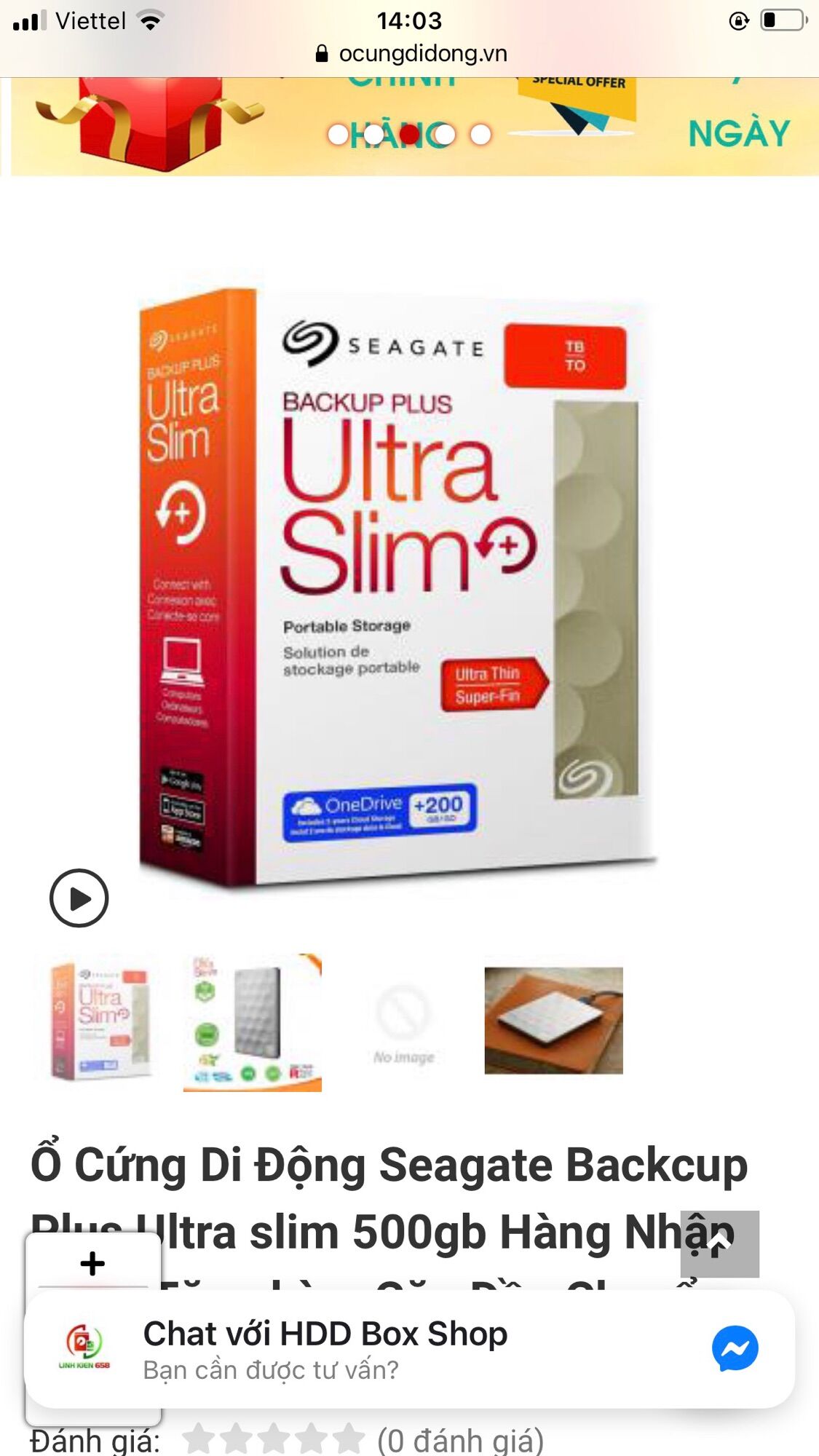 Ổ cứng di động seagate backup plus 1tb usb 3.0 tặng usb 16gb 3.0 - bảo hành 24 tháng