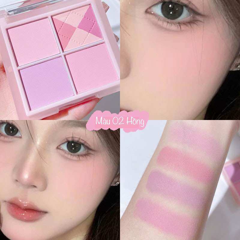 Phấn má hồng mịn lì 4 ô Kakashow