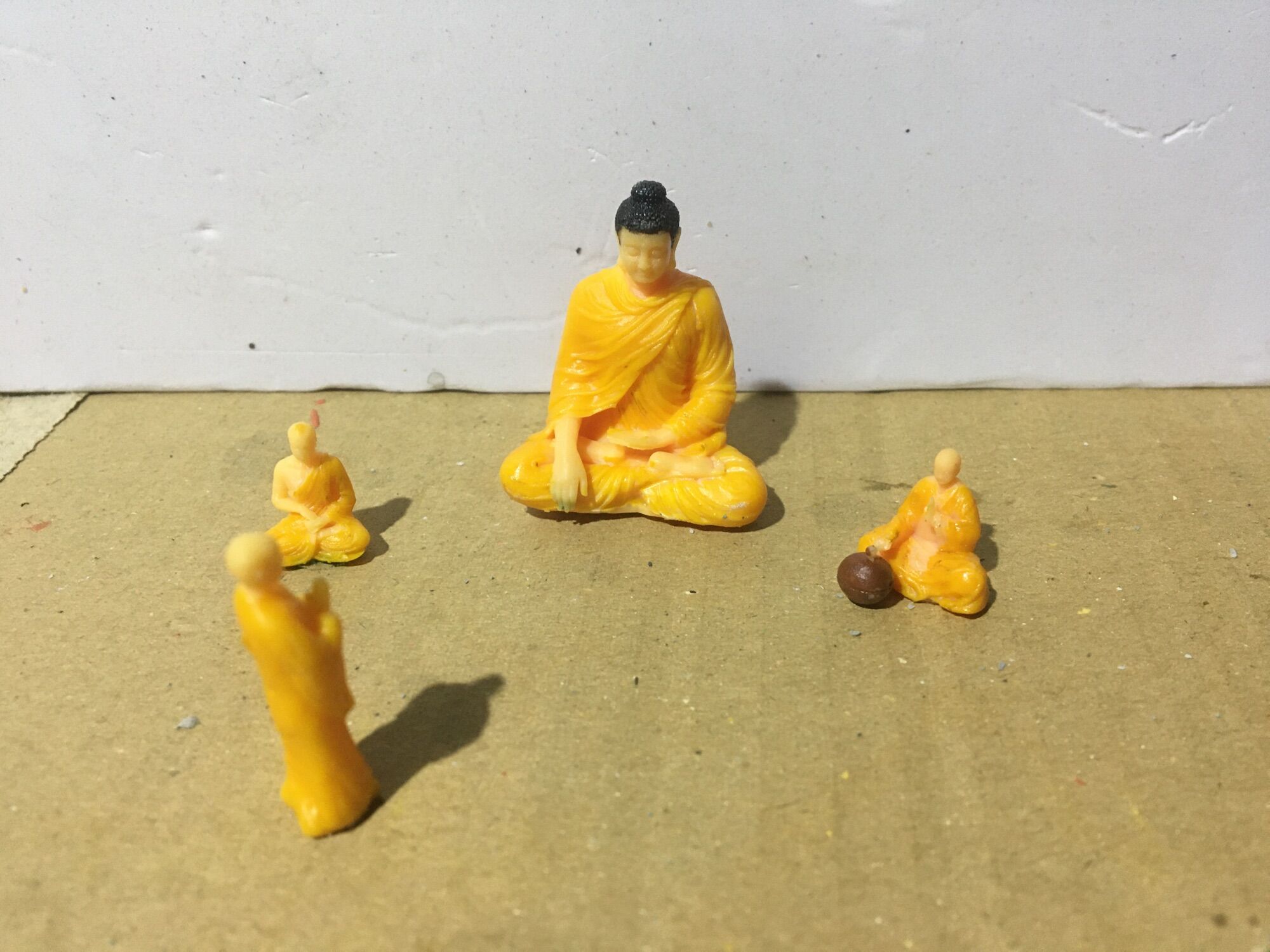 SÉT 5 tượng phật trang trí tiểu cảnh, hòn non bộ ( in 3d)