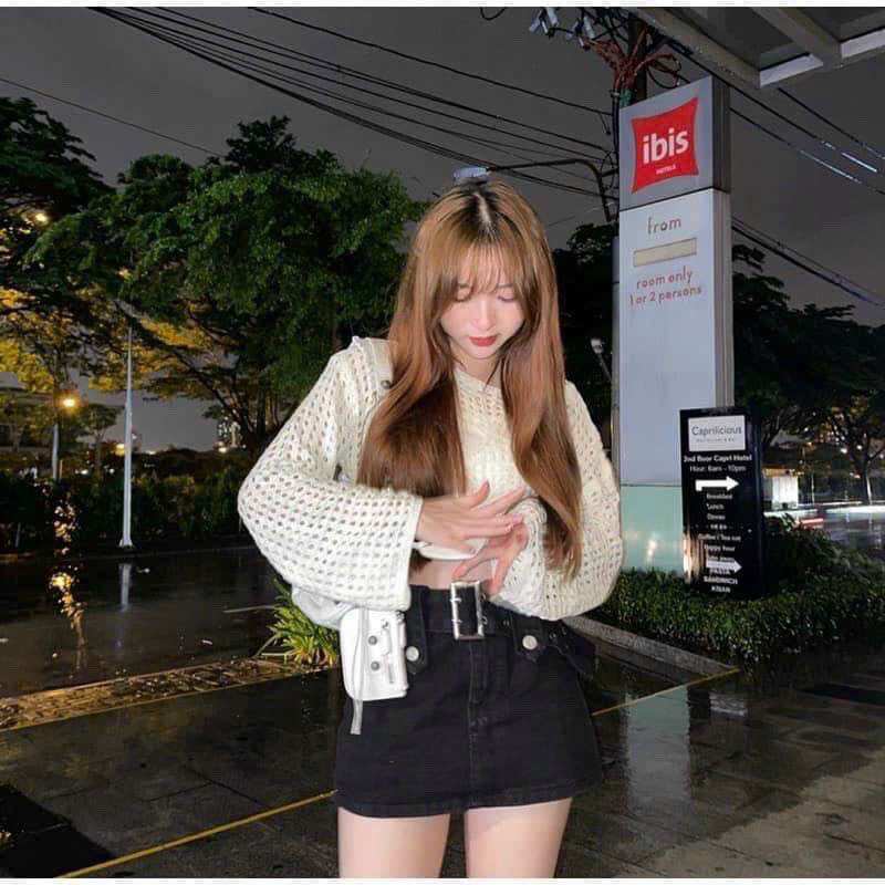 CHÂN VÁY KAKI TRƠN KÈM KHOÁ VK đen