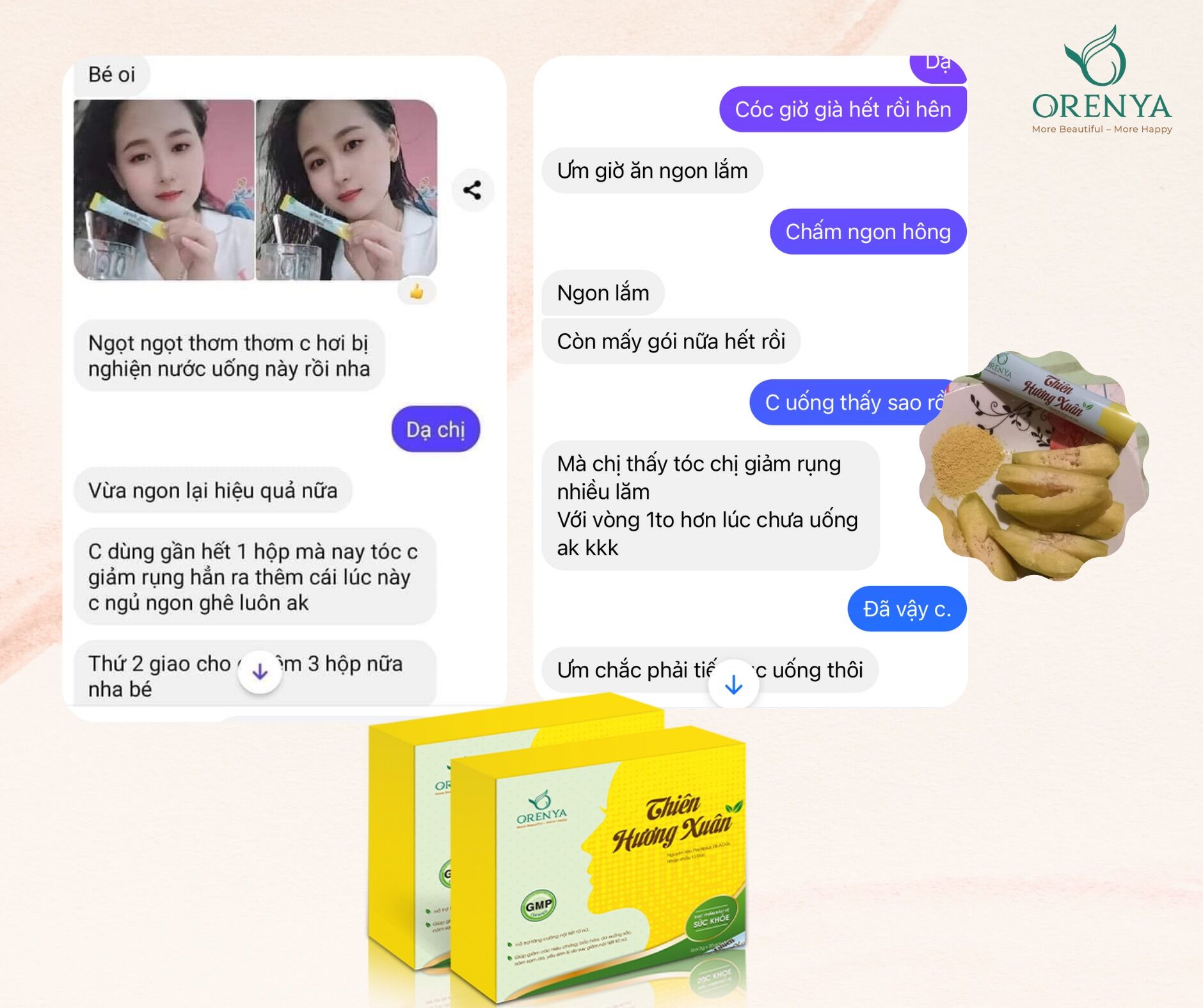Collagen Thiên Hương Xuân Orenya dạng bột