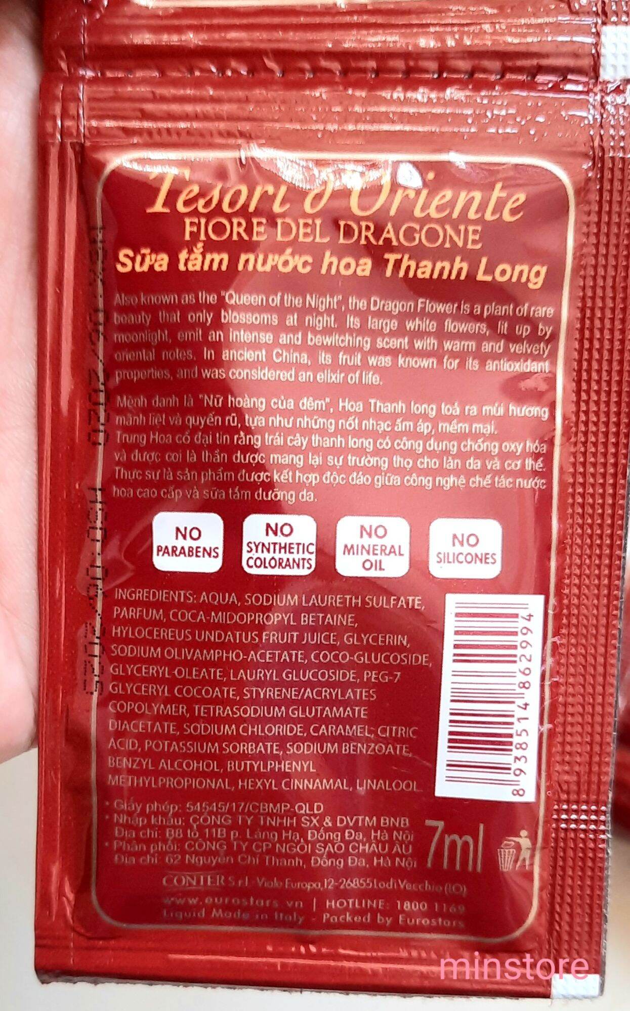 [Siêu thơm] Sữa tắm nước hoa Tesori D’oriente - combo 2 gói