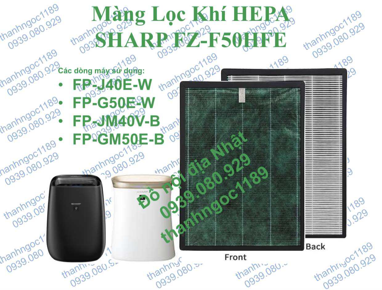 Màng lọc Hepa Shap FP-J40E-W,FP-G50E-W, FP-JM40EV-B,FP-GM50E-B
