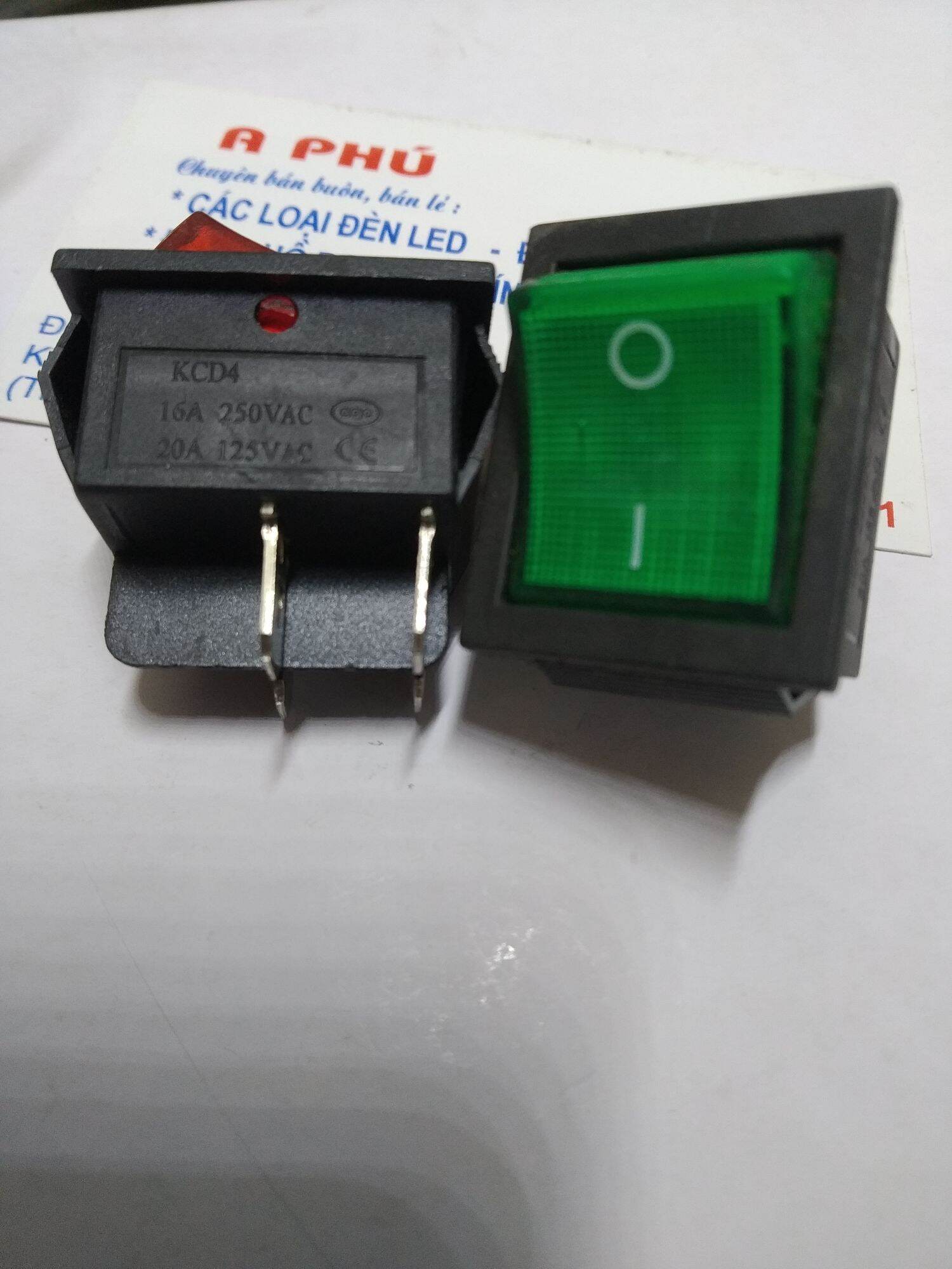 5 công tắc 4 chân có đèn KCD4 16A 250v