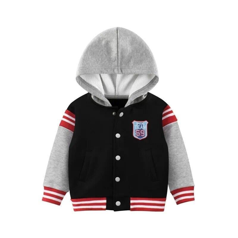 27 trẻ em Bé trai Thu Đông Áo khoác lót lông cừu Áo hoodie Quần áo trẻ em