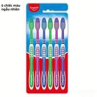 Colgate | Bộ Bàn Chải Đánh Răng Du Lịch Gia Đình Colgate 6 Chiếc, Lông Cứng Và Lông Trung Bình, Làm Sạch Sâu Hàng Ngày Cho Người Lớn, Bàn Chải Đánh Răng Bằng Nhựa, Loại Cầm Tay