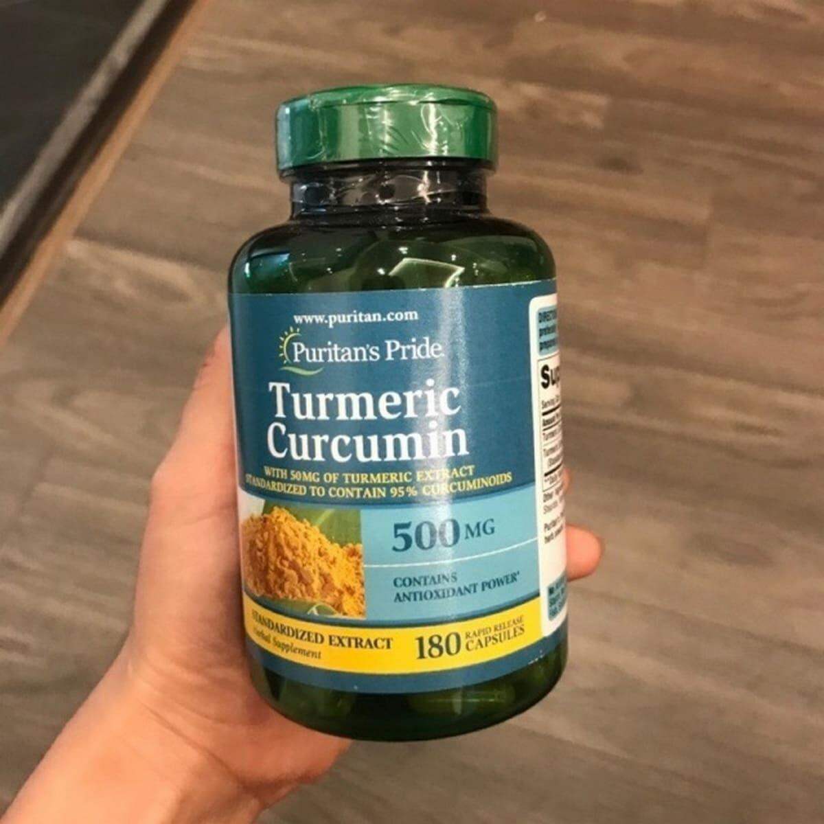 Tinh chất nghệ vàng Turmeric Curcumin Puritan’s Pride 500mg 180 viên của Mỹ