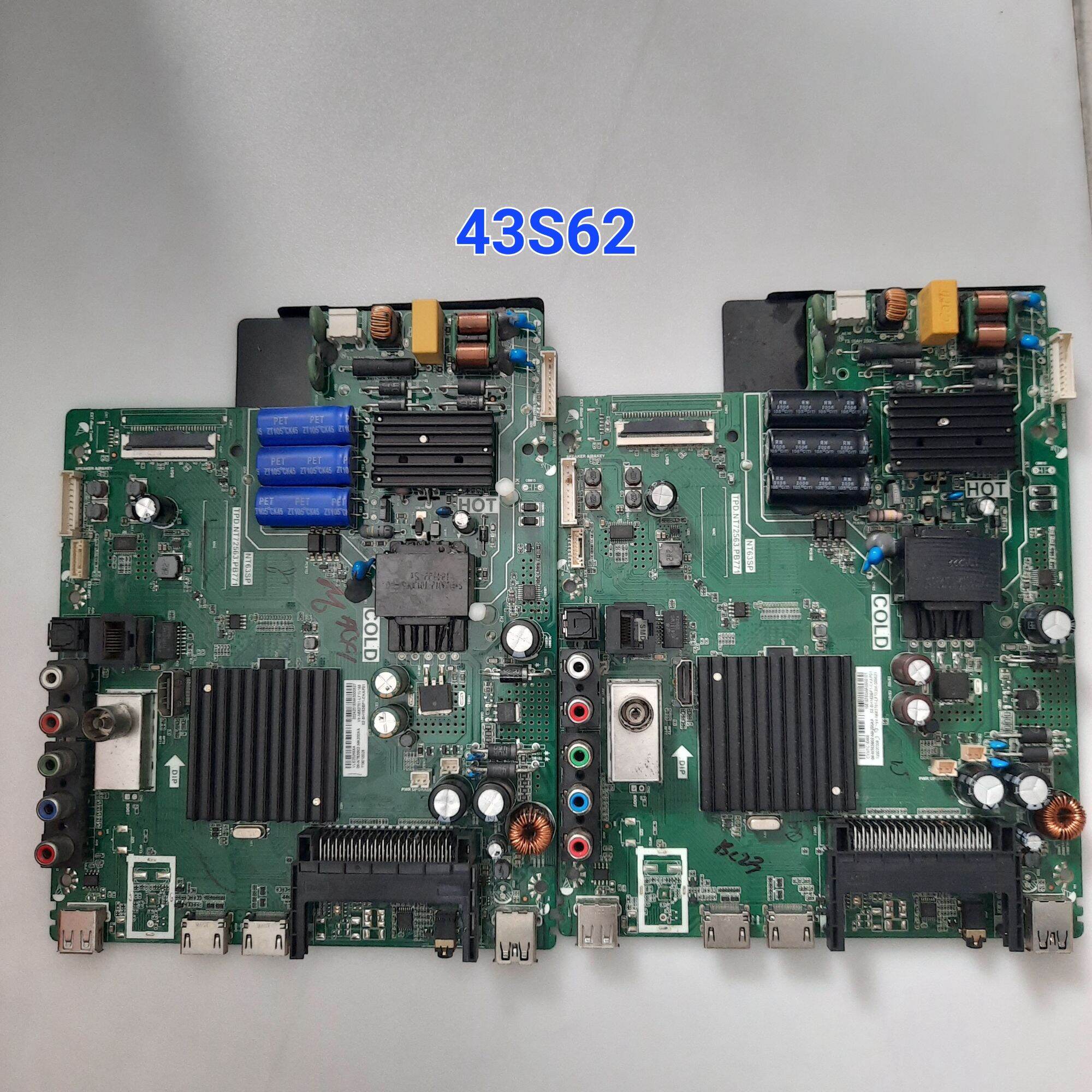 [ 40S62 ]Bo mạch tivi TCL 40S62 , 43S62  ( nguồn liền)