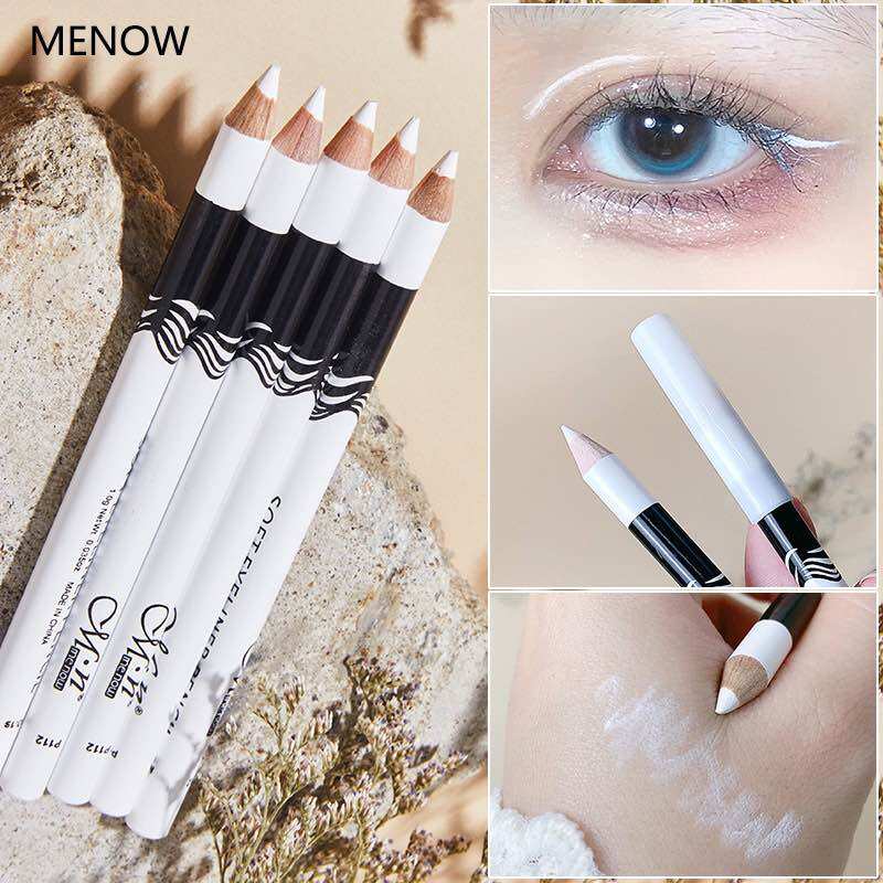 Chì Kẻ mắt viền trắng Menow mềm mịn tặng kèm đầu chuốt