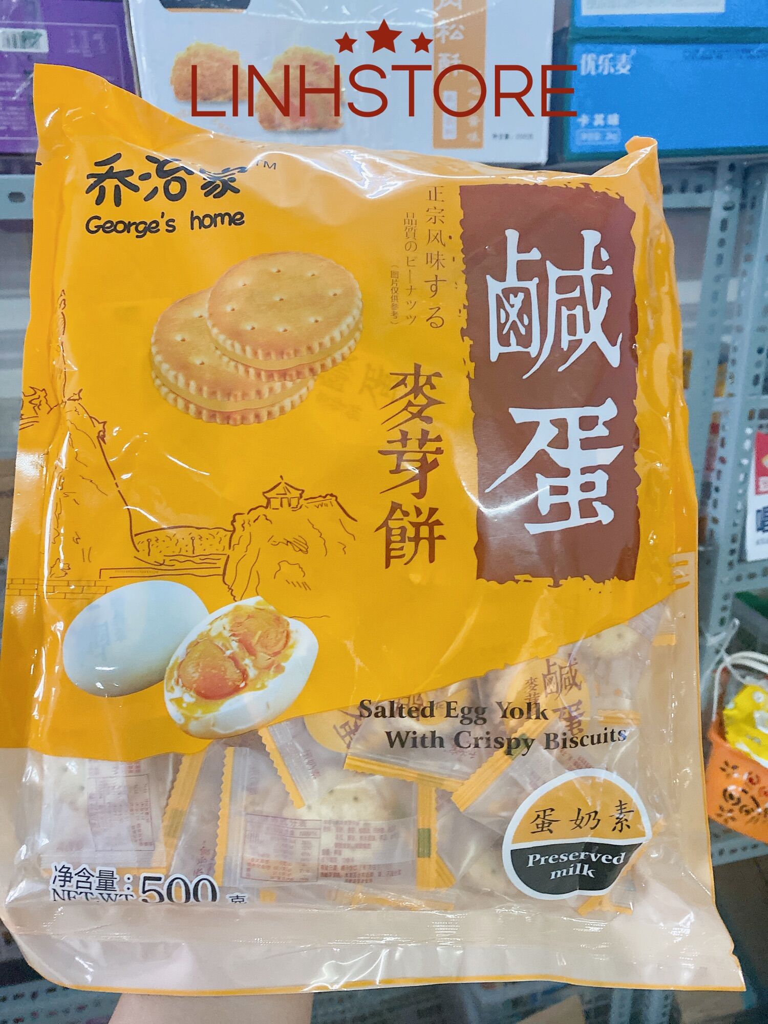 Bánh quy trứng muối bịch 500gam