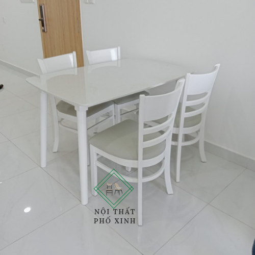 Bàn ăn 4 ghế đá ceramic miễn phí ship 25km
