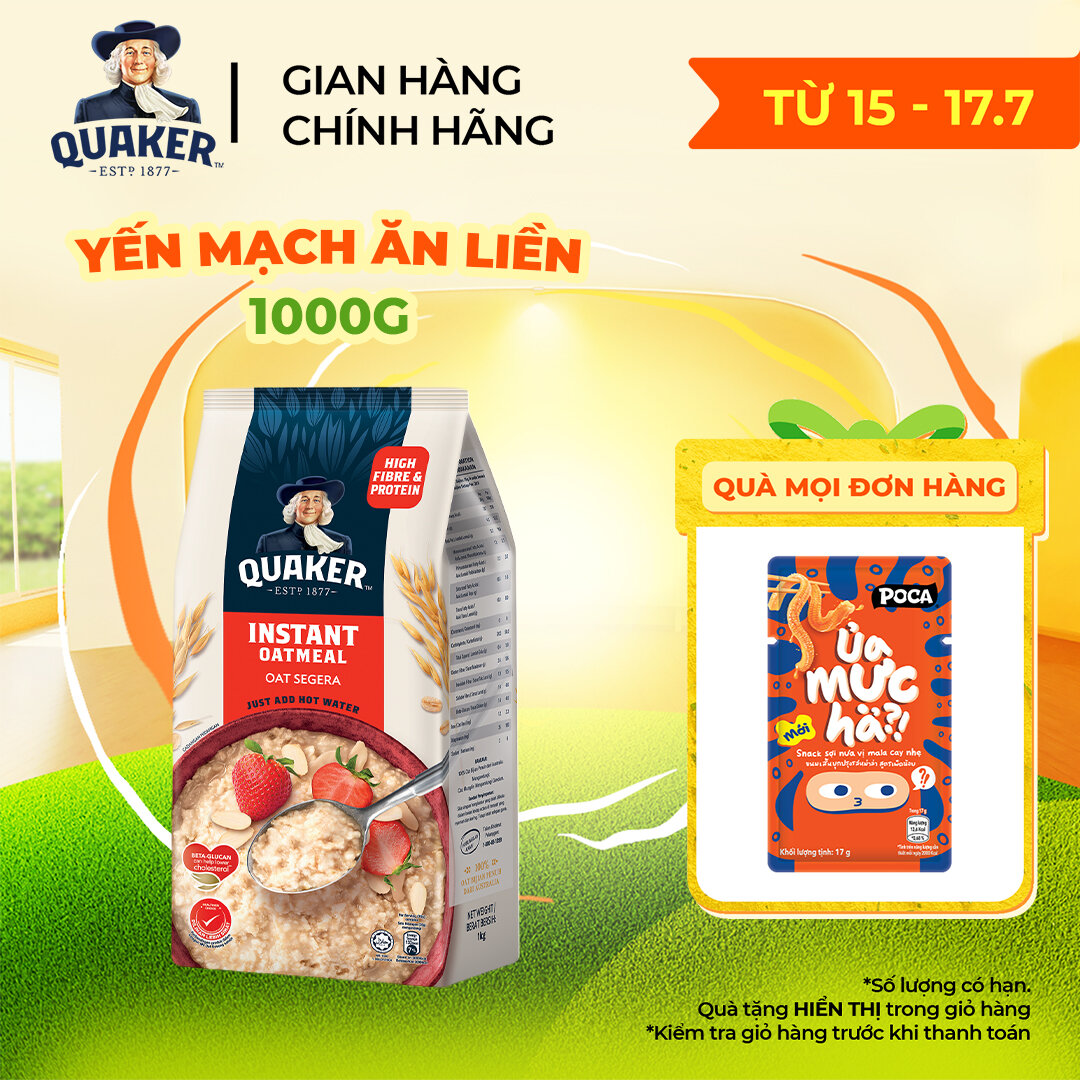 Yến Mạch Ăn Liền QUAKER 1000G - Giàu dinh dưỡng và tốt cho sức khỏe