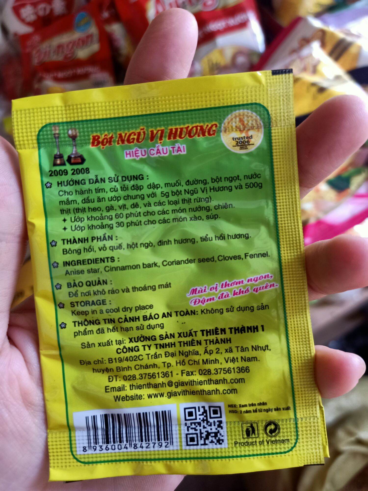 Bột ngũ vị hương gói 5g