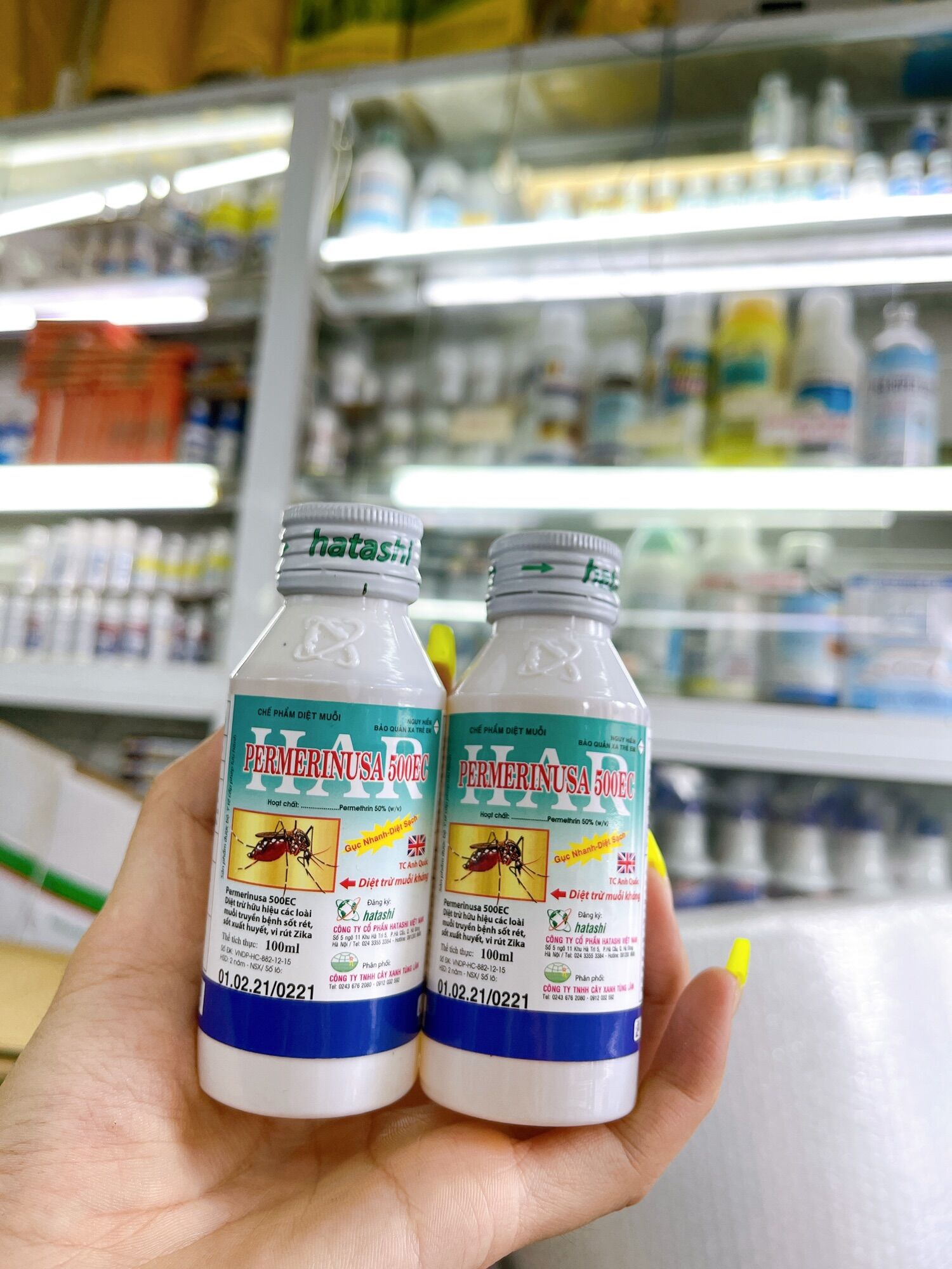 Thuốc xịt muỗi Hap pểmthrin 500ec 100ml