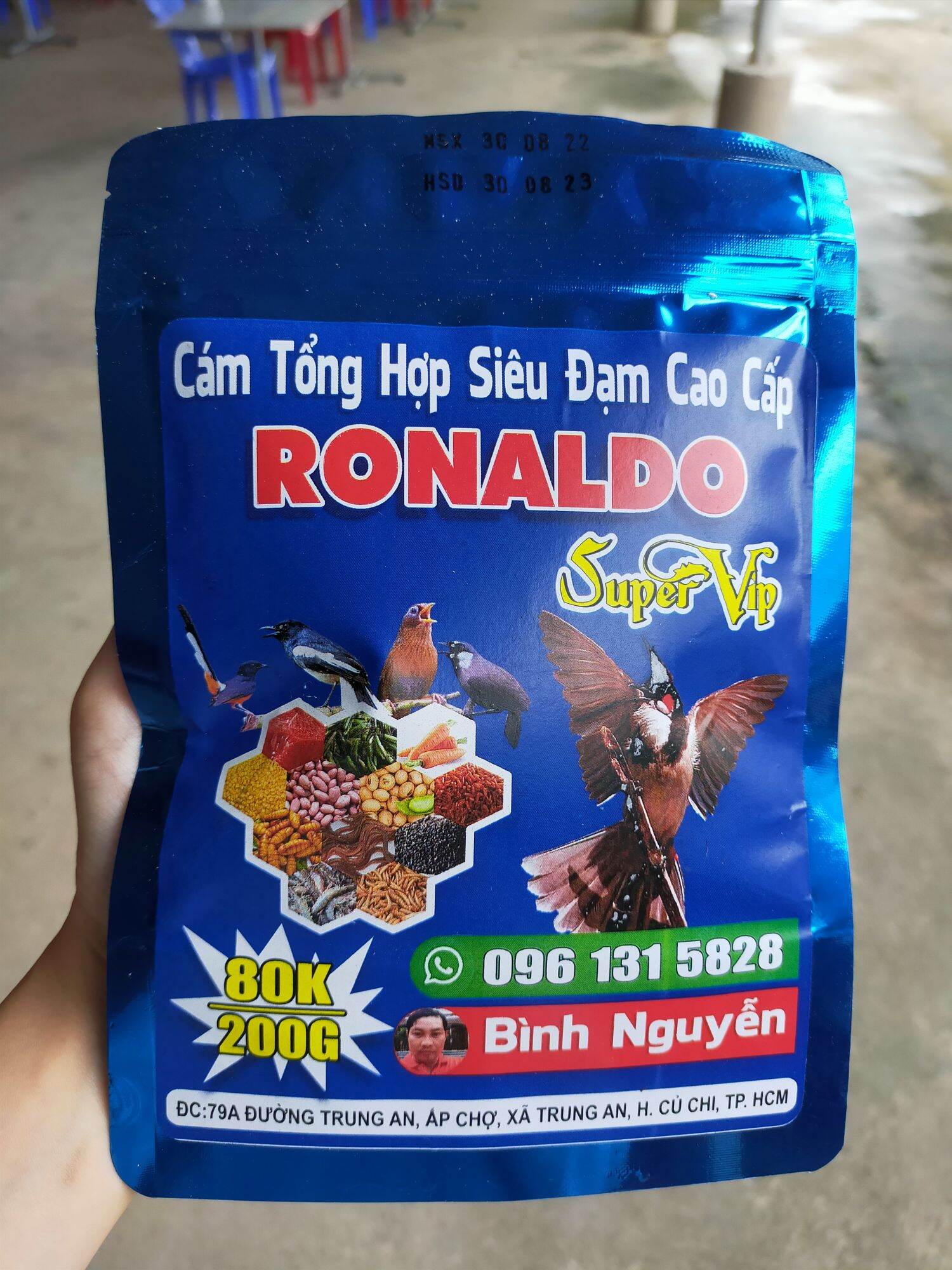 Cám chào mào ronaldo - super vip tổng hợp siêu đạm cao cấp
