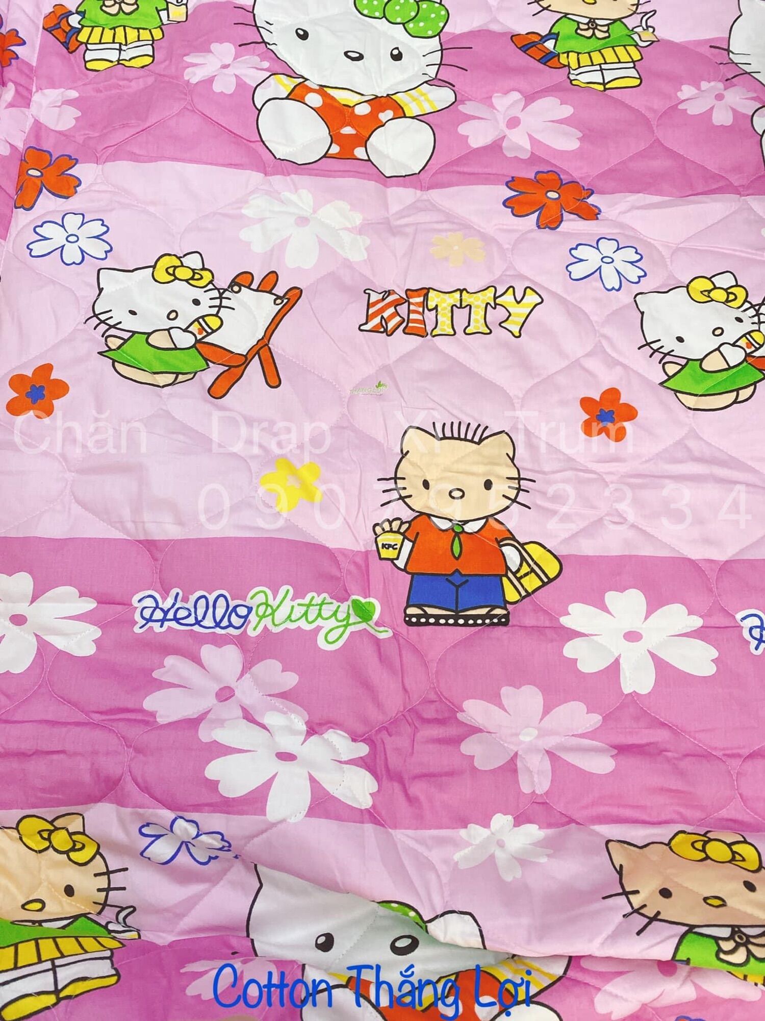 Chăn mền chần gòn vải cotton thắng lợi 100% size m8x2m inbox chọn mẫu