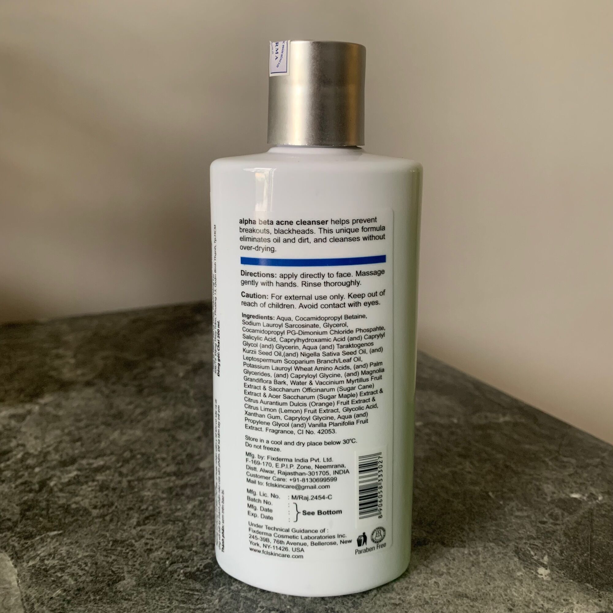 Sữa rửa mặt Fix Derma FCL ALPHA-BETA ACNE CLEANSER