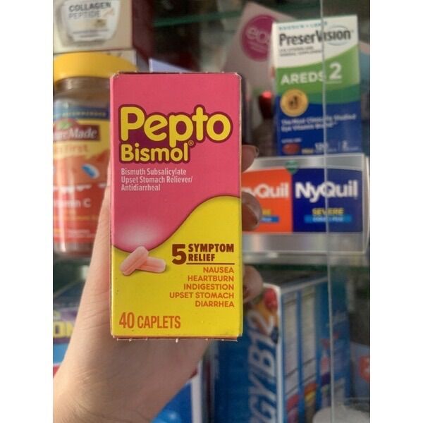 Viên tiêu hóa 40v Pepto Bismol chuẩn Mỹ