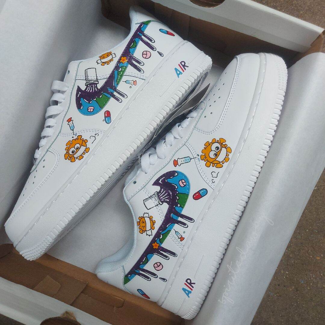 Giày Sneaker AF1 Custom Virusss