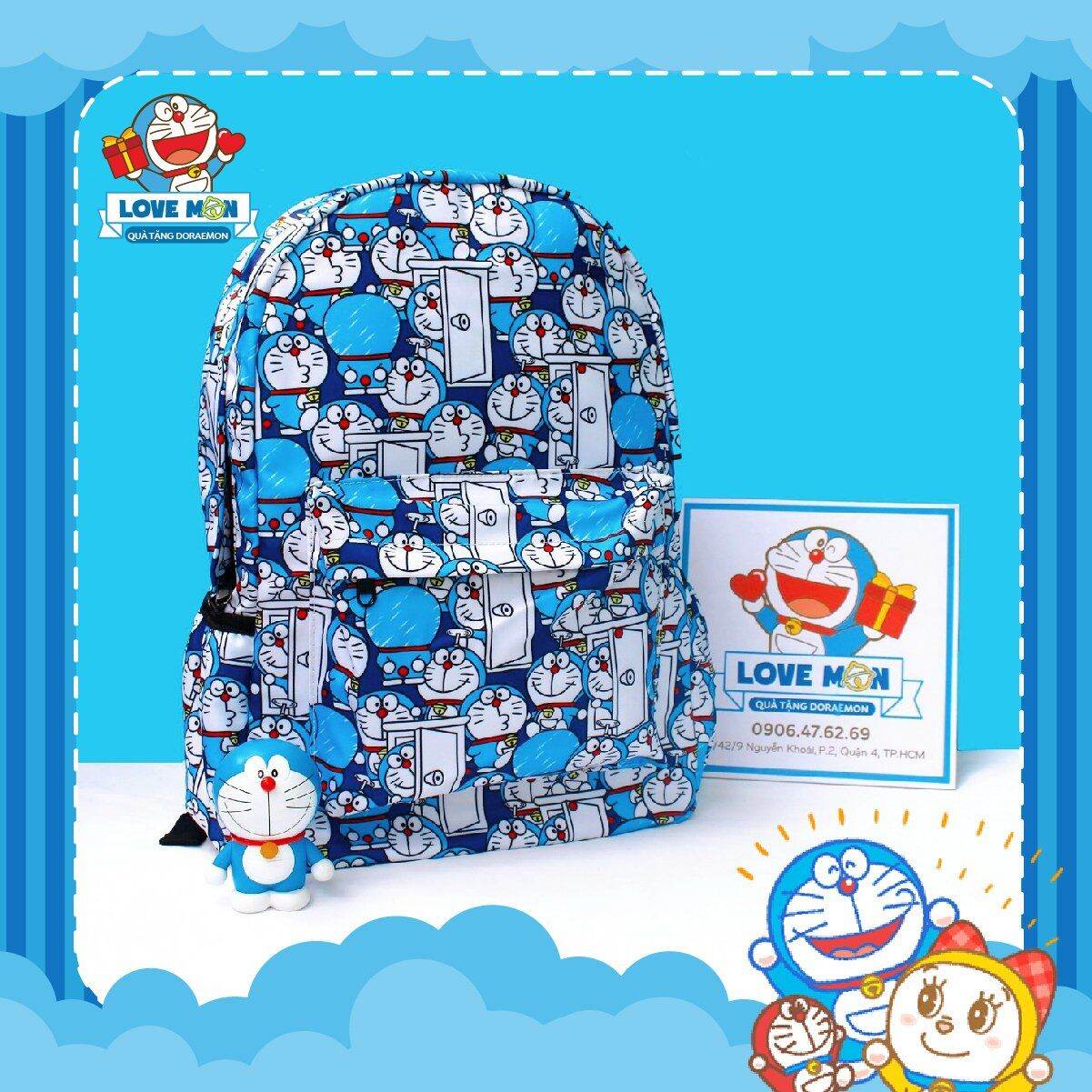 LOVE MON - BALO DOREMON HỌA TIẾT MÀU XANH DỄ THƯƠNG, quà lưu niệm, quà tặng dễ thương