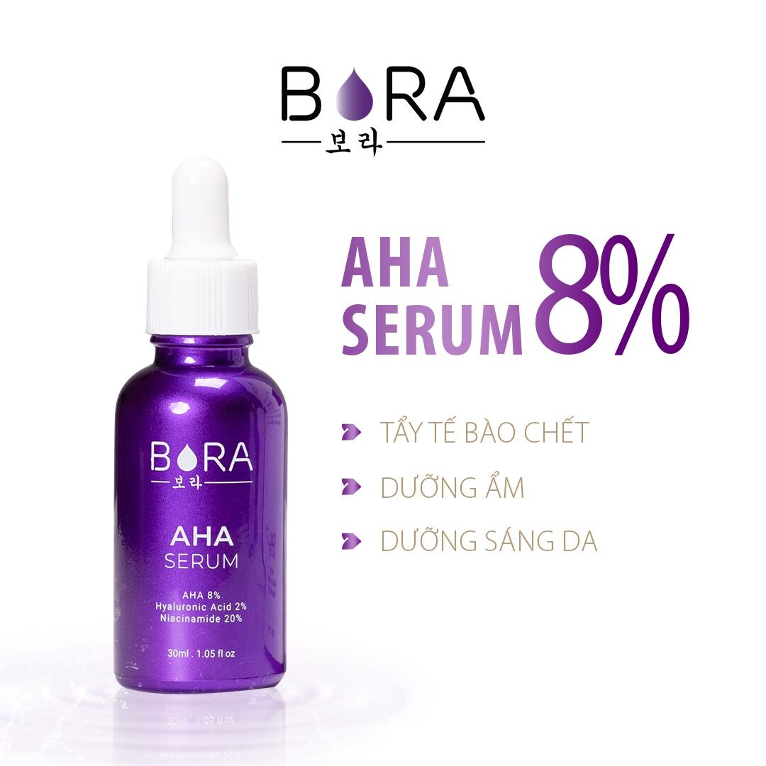 Tinh Chất Ngăn Ngừa Mụn Dưỡng Ẩm Cho Da Aha 8% Serum - Bora
