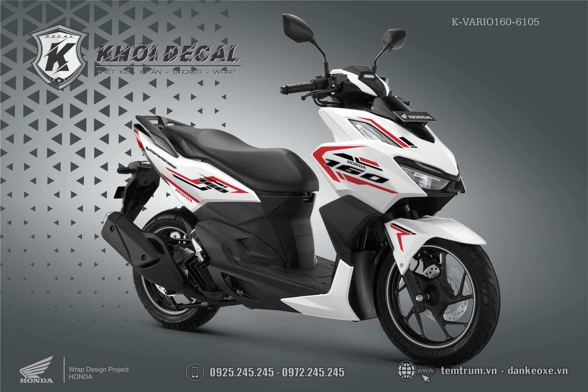 Tem Vario 160 decal cao cấp