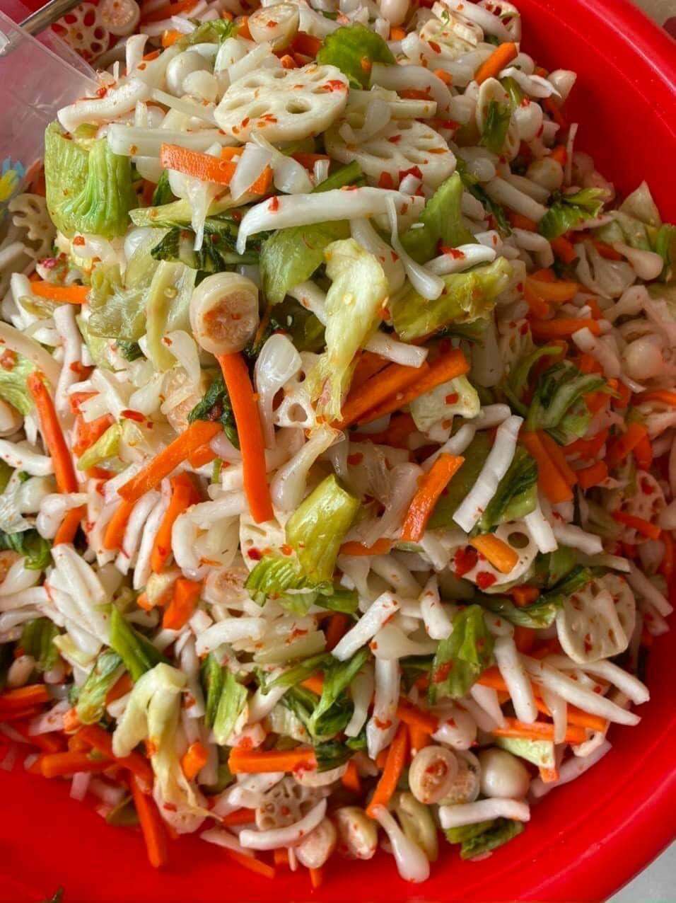 Hũ 1kg dưa chua ngọt chay mặn đều ăn được