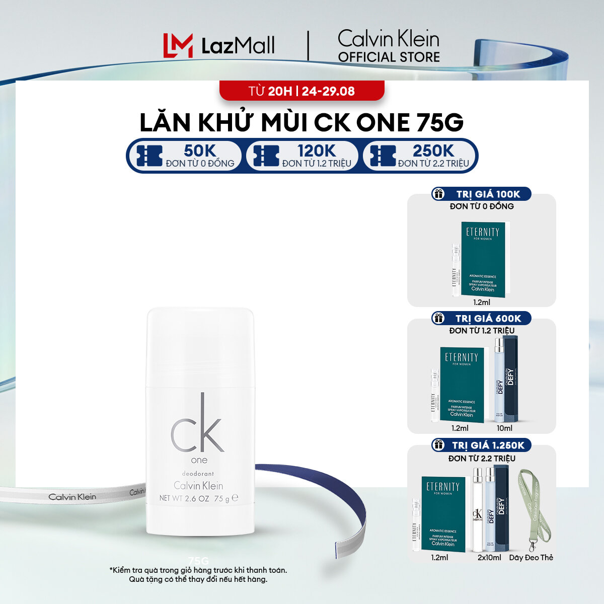 Lăn khử mùi nam nữ calvin klein ck one deodorant 75g