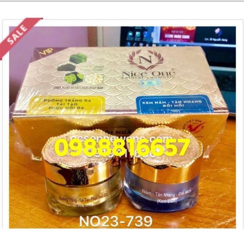 Bộ đôi ngày đêm kem hỗ trợ nám Nice one (35g-35g)
