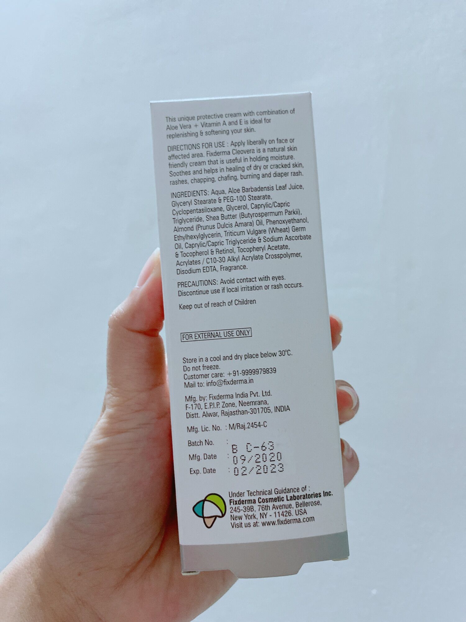 Kem Dưỡng Ẩm Cho Da Khô Fixderma Cleovera Cream (60g)