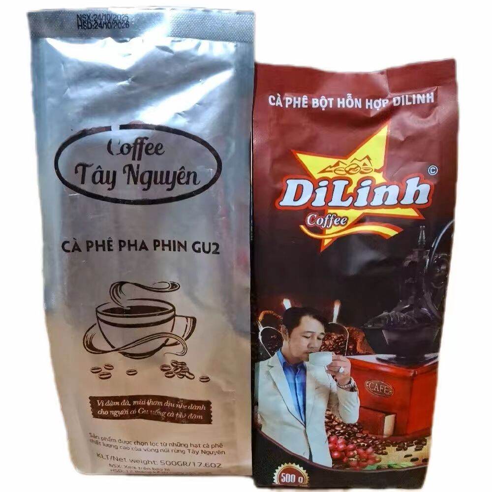 combo cà phê pha phim di linh bột hỗn hợp +cà phê tây nguyên gu2 gói 500g mix trộn đặc biệt chuẩn gu đậm thơm sánh béo hậu thơm ngon chuẩn gu đậm béo từ cà phê hạt