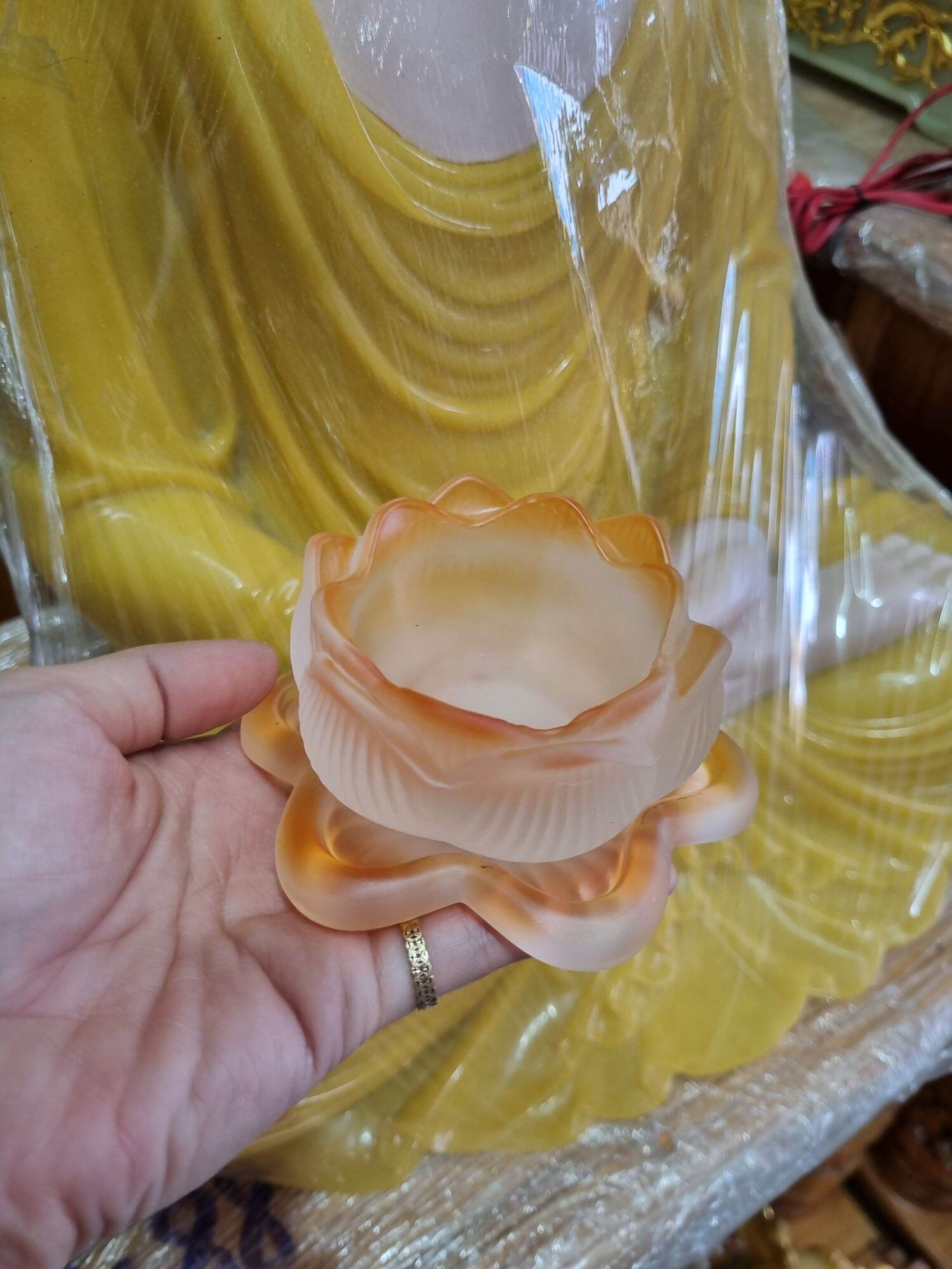 ĐẾ ĐÈN CẦY ĐÁ LƯU LY - ĐẾ NẾN TEALIGHT NHIỀU MÀU