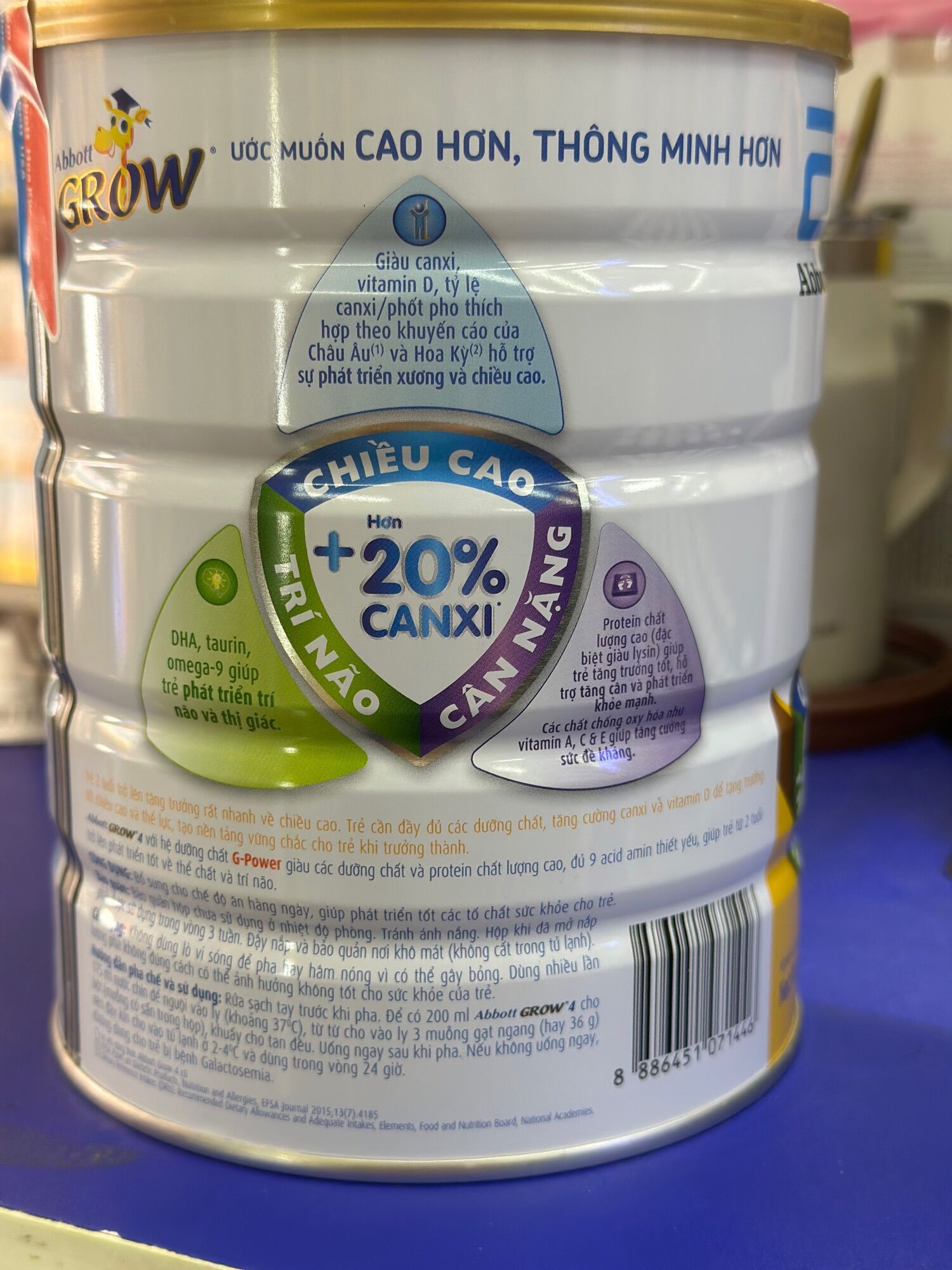 SỮA bột Abbot Grow 4 900gr (Date 2025)