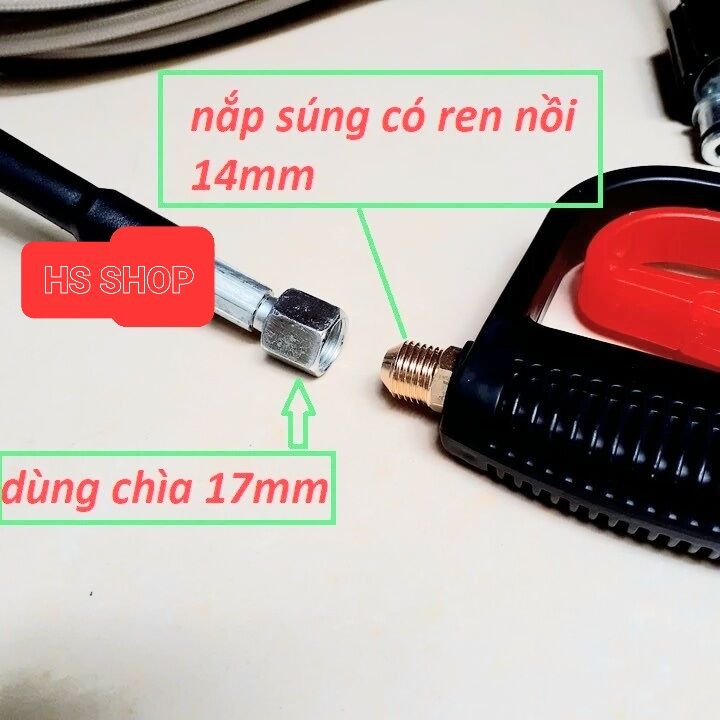 Dây rửa xe áp lực cao 10M, 15M, 20M Ren 22mm/14mm
