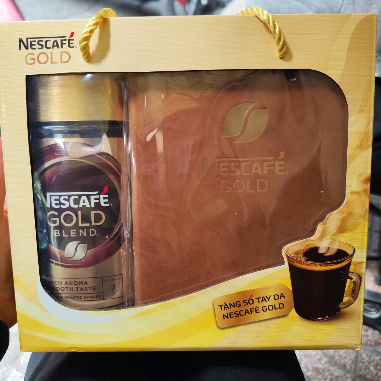 Nescafe gold nhập khẩu anh 200g + tặng kèm sổ tay da| nescafe nhập khẩu