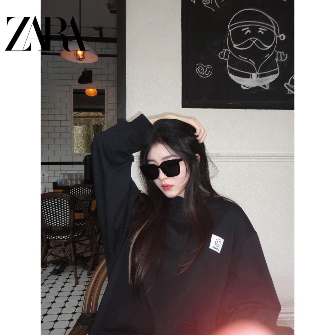 Mắt kính thời trang zara màu đen full box da cho nữ