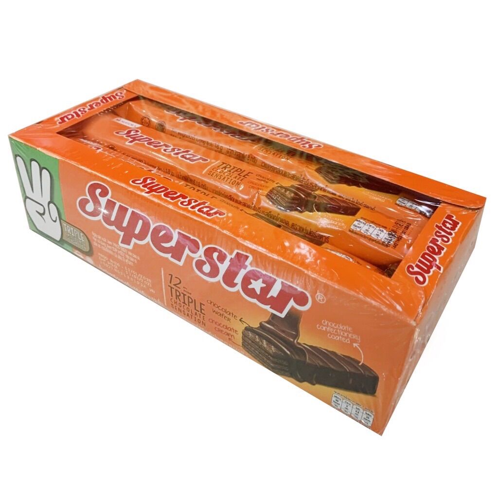 Combo 12 cái bánh xốp phủ socola superstar