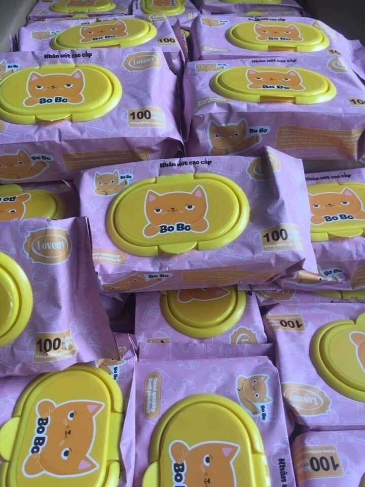 (Tặng thêm 1 gói) Combo 10 gói giấy ướt BoBo 100 tờ/gói