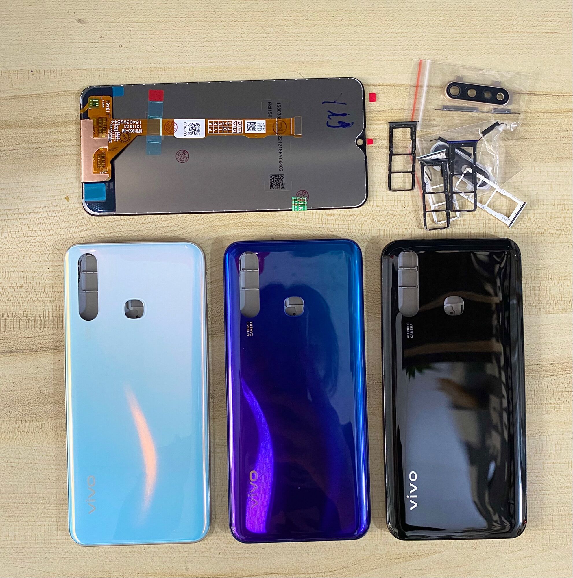 Combo Bộ Vỏ + Màn Hình Vivo Y19 Zin Hàng Cao Cấp Tặng Kèm Khay Sim