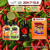 combo 1 xốt muối ớt xanh + 1 xốt muối ớt đỏ + 1 Tương ớt CHIN-SU CAY 100