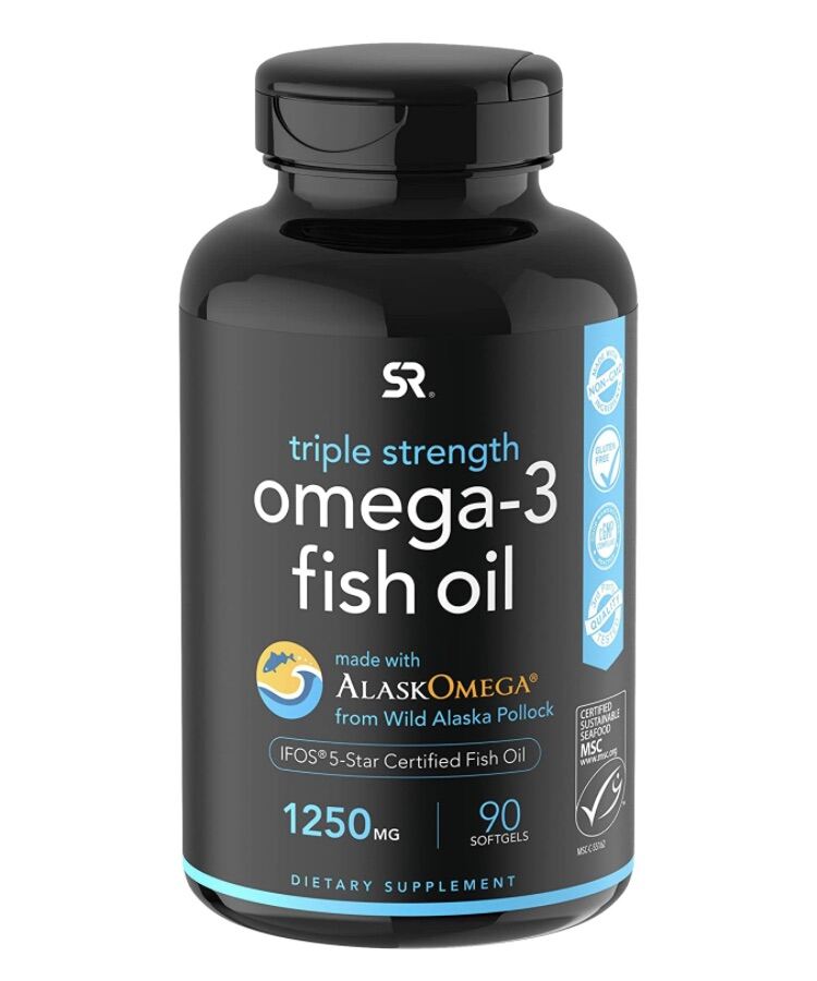 Dầu cá Alaska Sports Research Omega 3 Fish Oil, Triple Strength 90 viên USA