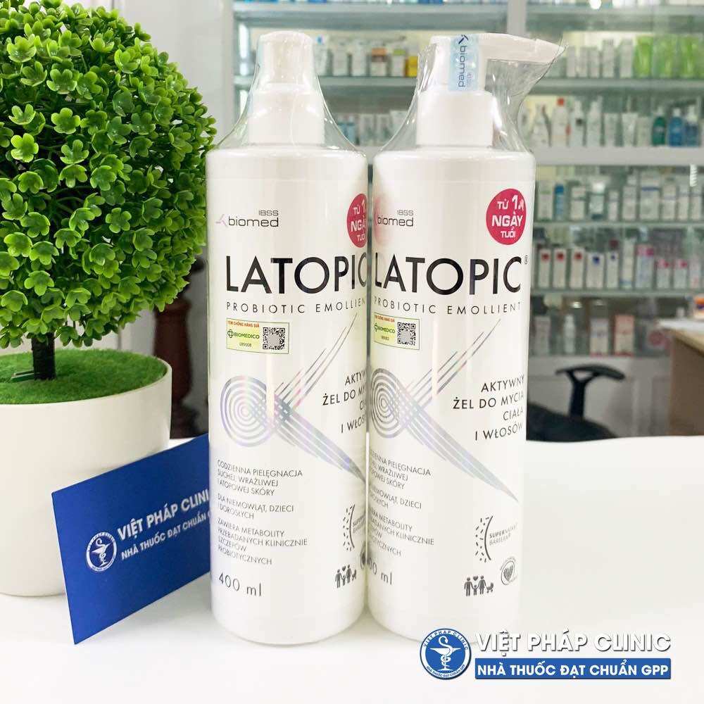 Gel tắm gội dành cho da kích ứng, dị ứng - LATOPIC Body and Hair Wash Gel 400ml