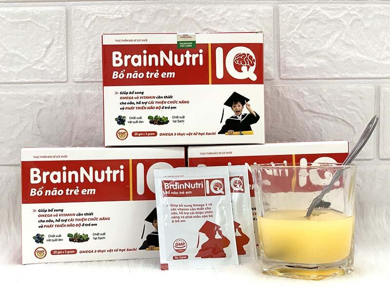 TPBVSK Brain Nutri IQ Cốm Bổ não Trẻ em, bổ sung dưỡng chất cho não, cài thiện trí nhớ, bé học nhanh nhớ lâu, phát triển vượt bậc Hộp 20 gói