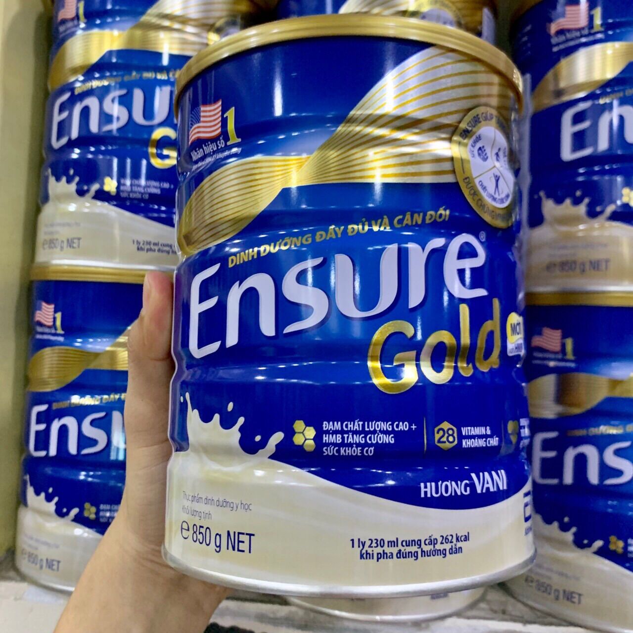 [Chính Hãng] Sữa Bột Ensure Gold Hương Vani Lon 850g