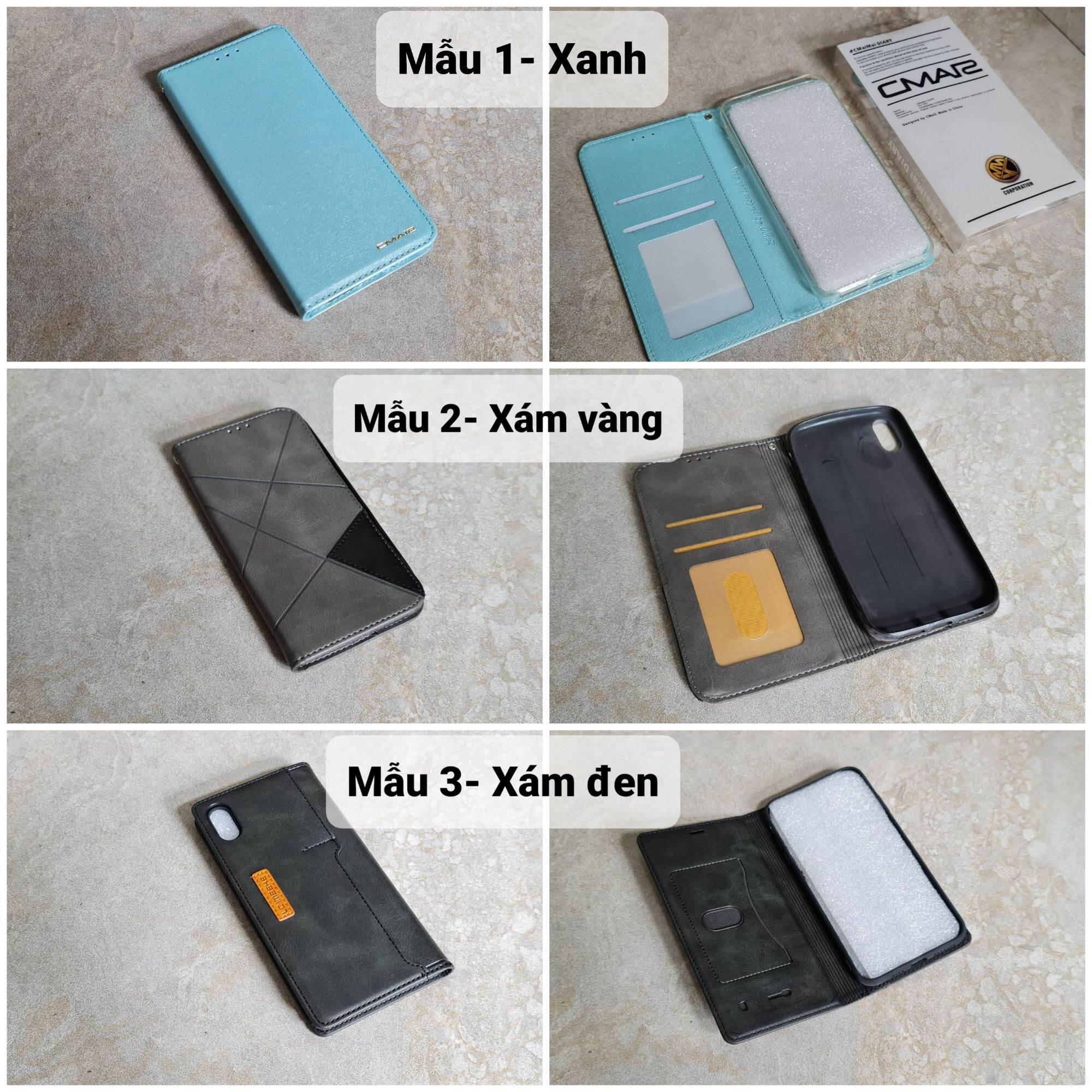 Ốp bao điện thoại ví da pu cho iphone xs max//ip