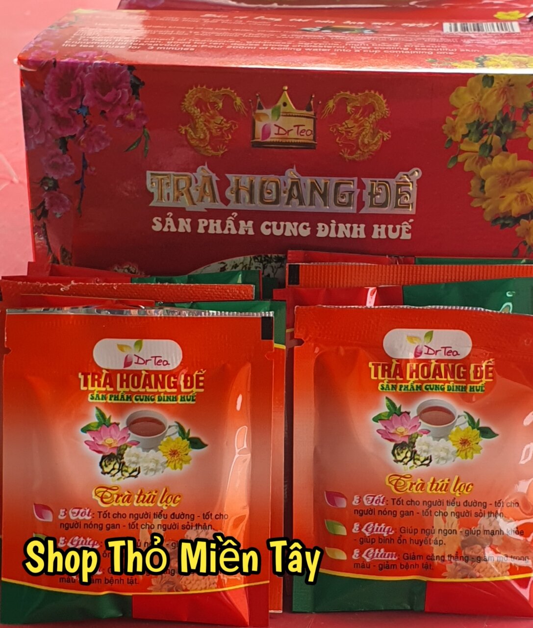 Trà túi lọc hoàng đế hộp 20 gói sản phẩm cung đình huế