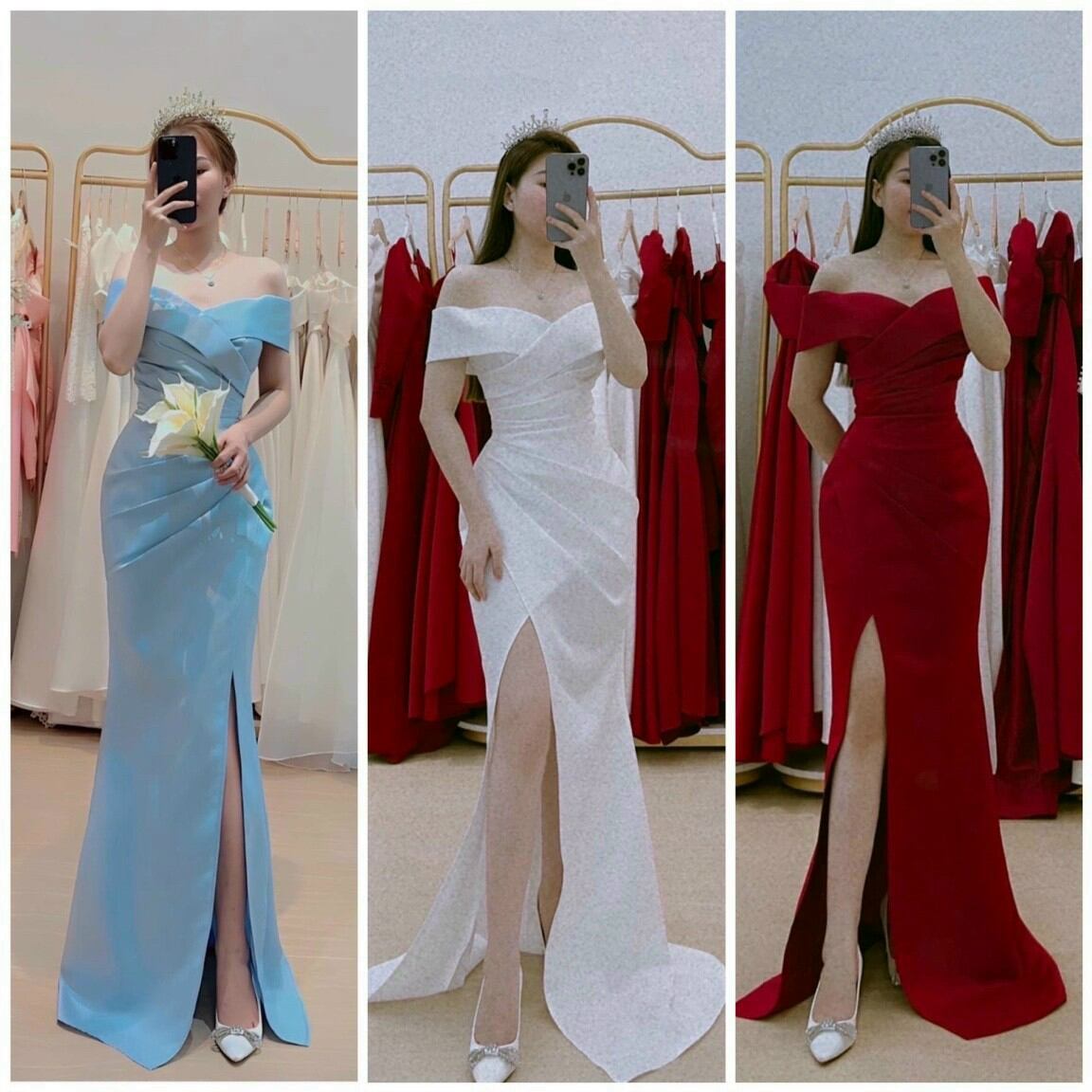 Đầm body bẹt xếp ly xẻ đùi tôn dáng