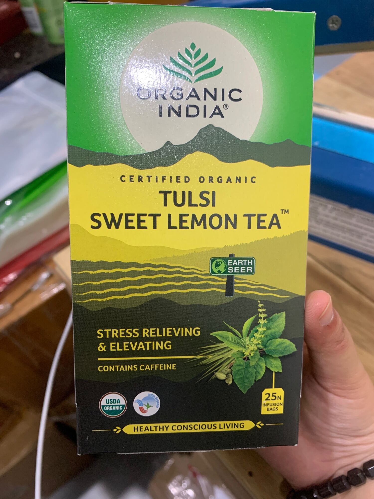 ORGANIC INDIA Tulsi Sweet Lemon Tea(25bags) - Trà Túi Lọc