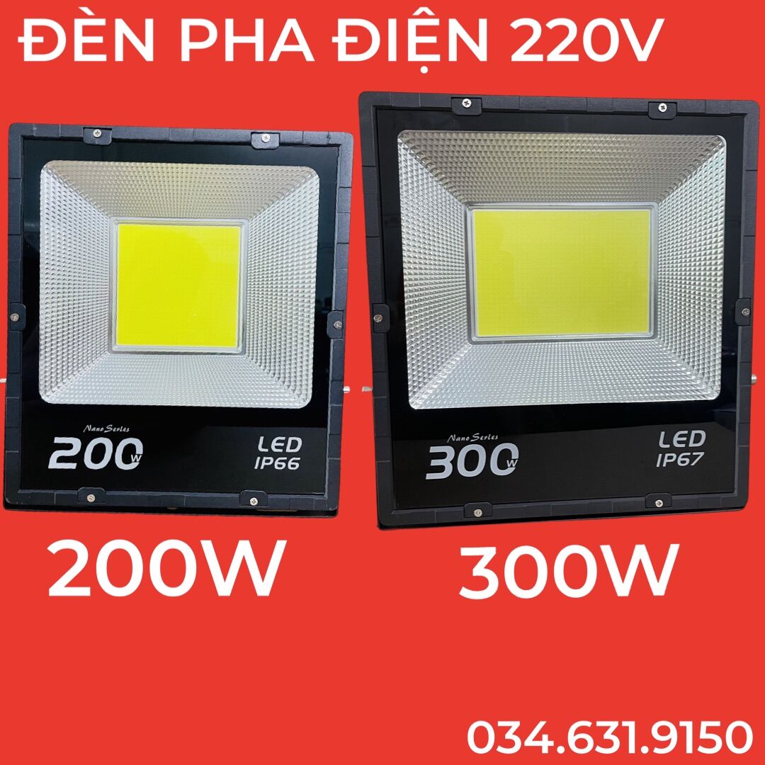 Đèn pha điện chất lượng công suất 200w - 300w bảo hành 1 năm