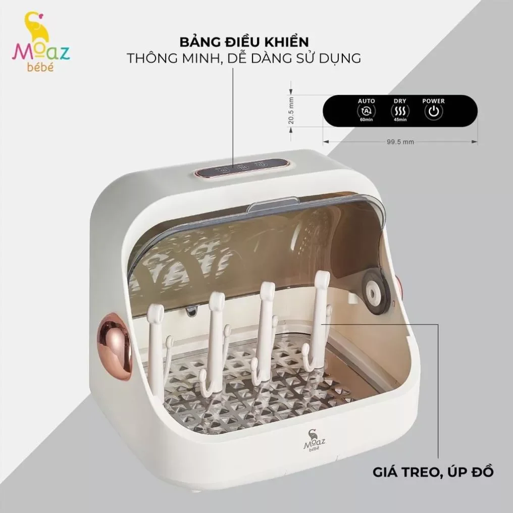 Máy úp bình sữa tiệt trùng bình sữa Moaz bebe